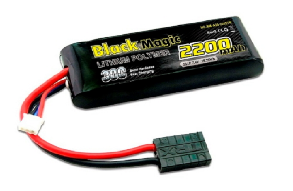 Аккумулятор Black Magic Li-pol 2200mAh, 30c, 2s1p, TRX Plug